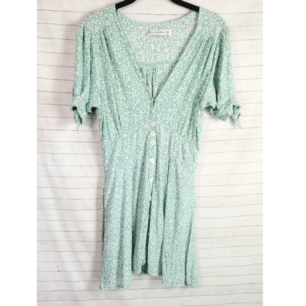Faithfull The Brand Marianne Mini Dress in Mint Green, sz 4
